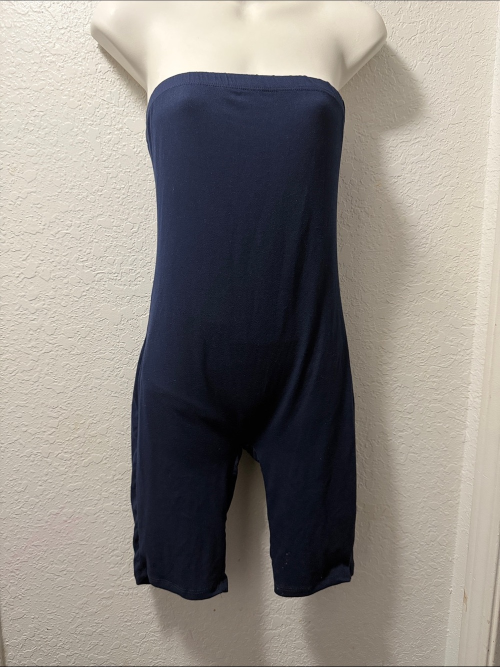 Strapless Navy Romper Jumpsuit